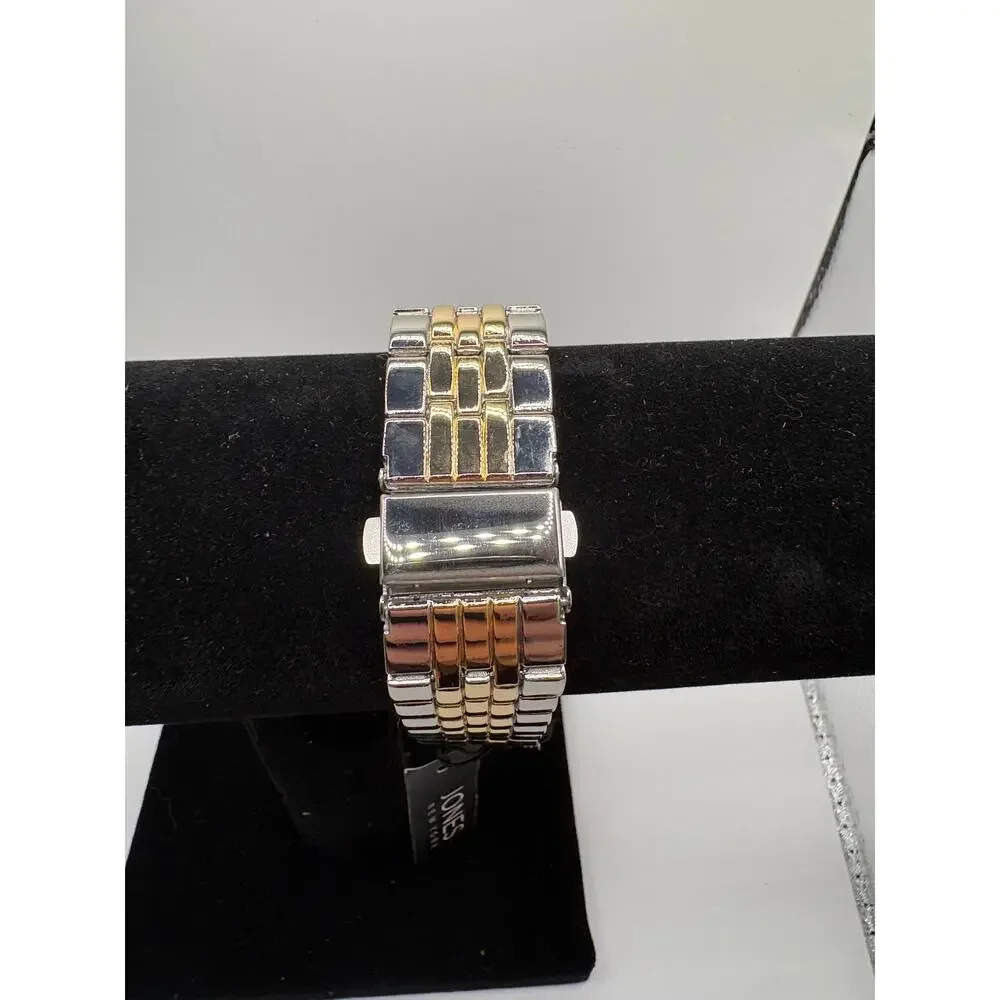 Jones New York Watch Black Dial Two-Tone Bracelet Nwt Style 9775S Silver